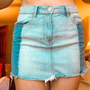 EXPRESS size 4 color block denim skirt